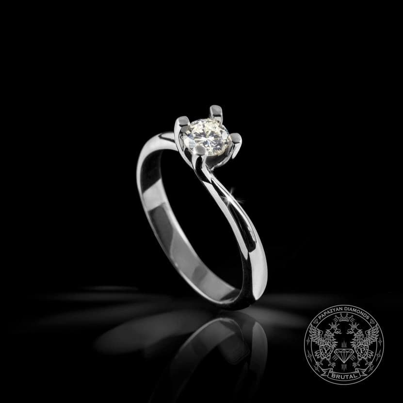 Годежен пръстен с диамант 0,5 ct в бяло злато 585