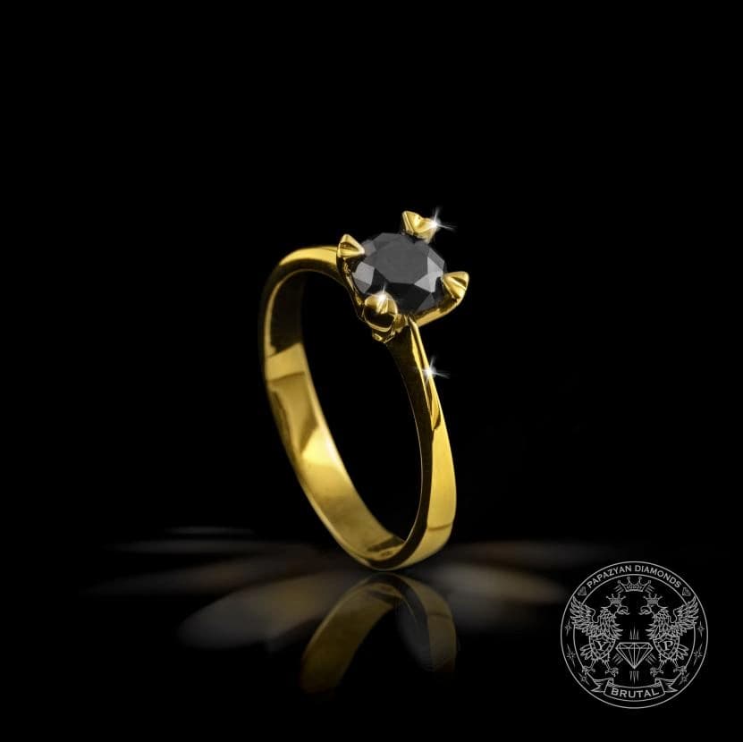 Годежен пръстен с диамант 1,16 ct в жълто злато 585