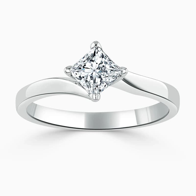 Годежен пръстен с диамант 0,5 ct в бяло злато 585