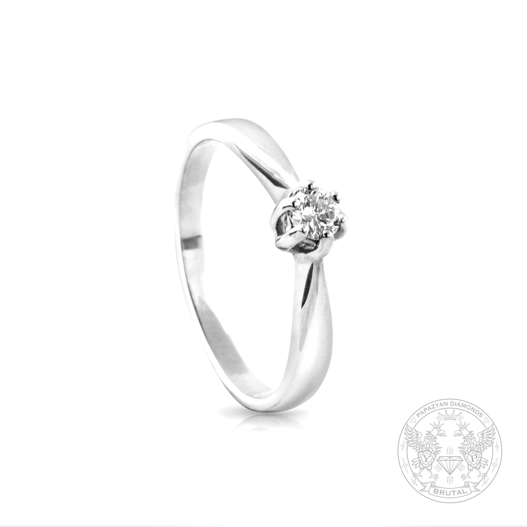 Годежен пръстен с диамант 0,2 ct в жълто злато 585