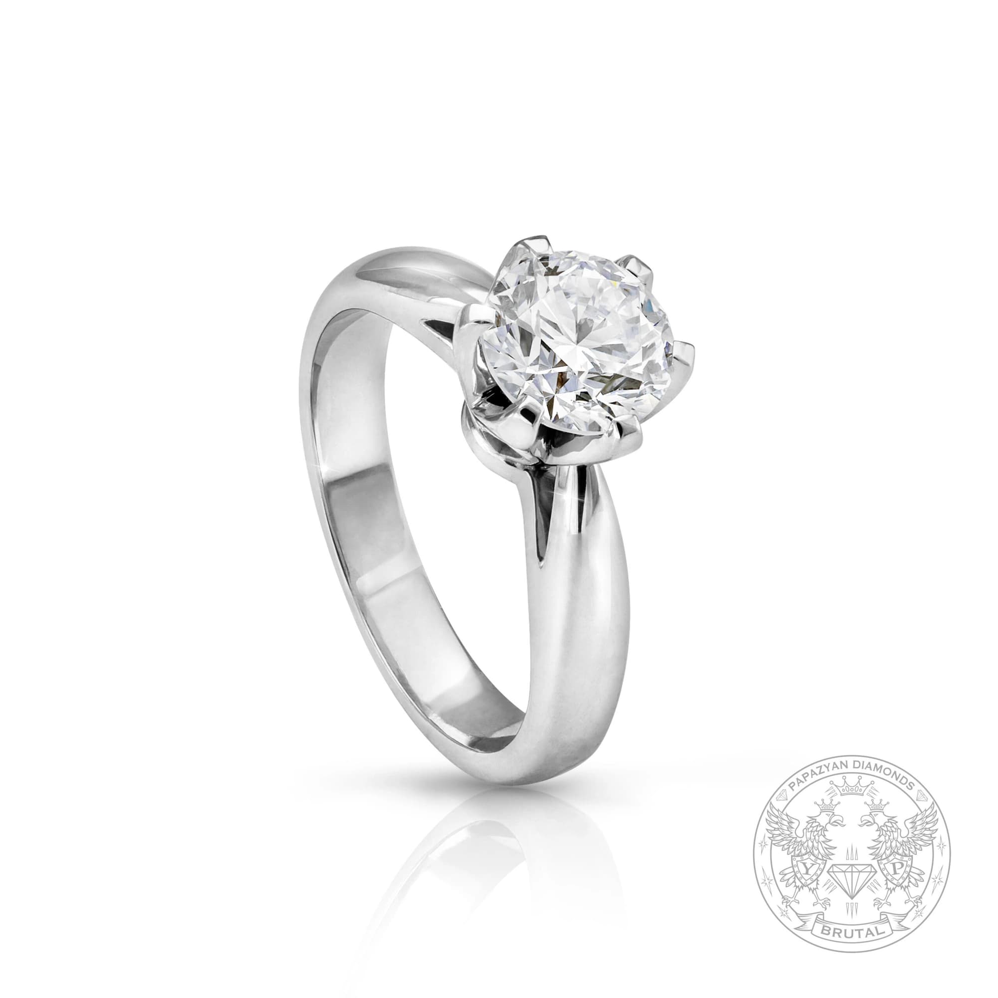 Годежен пръстен с диамант 1 ct в бяло злато 585 — GIA сертифициран