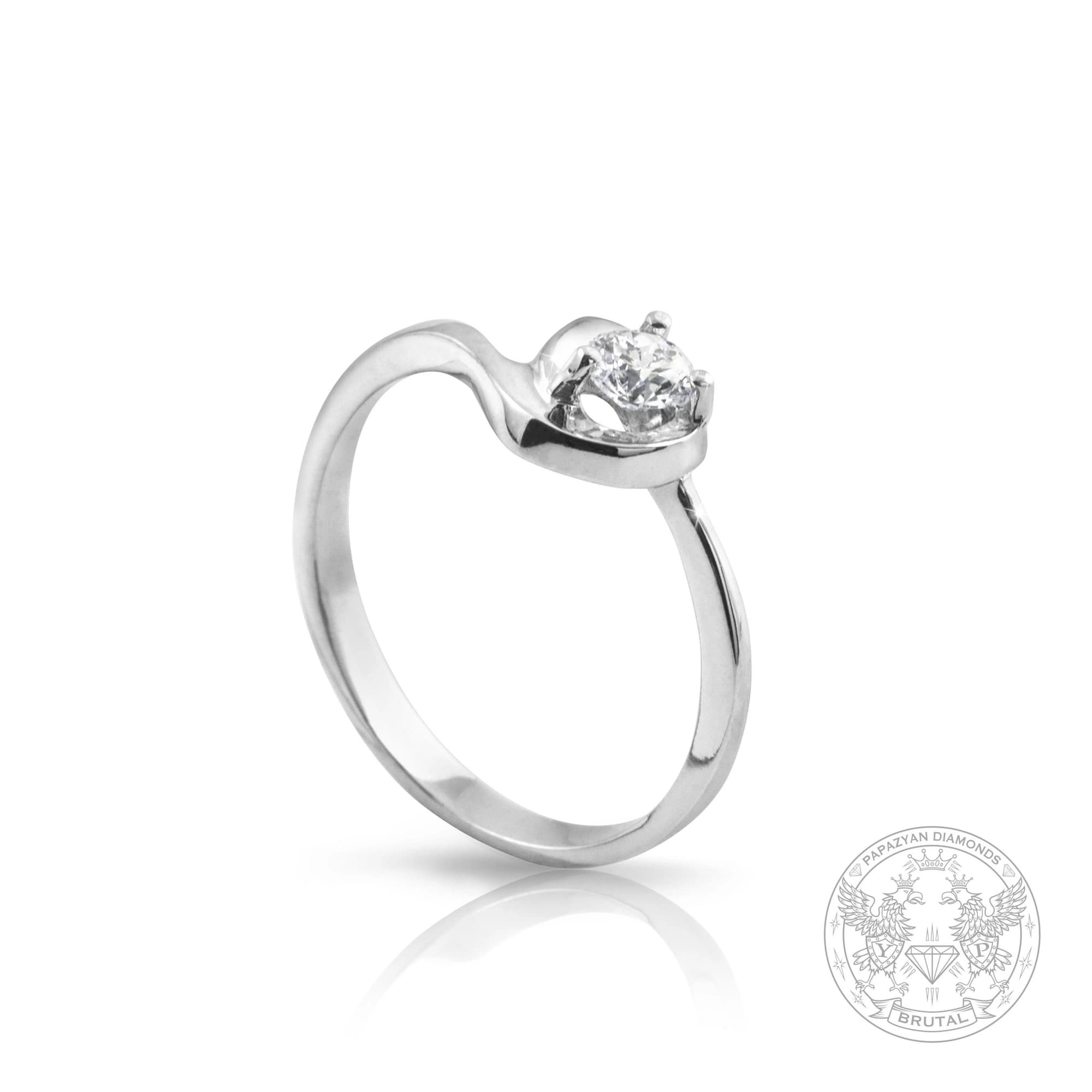 Годежен пръстен с диамант Heart 0,3 ct в бяло злато 585