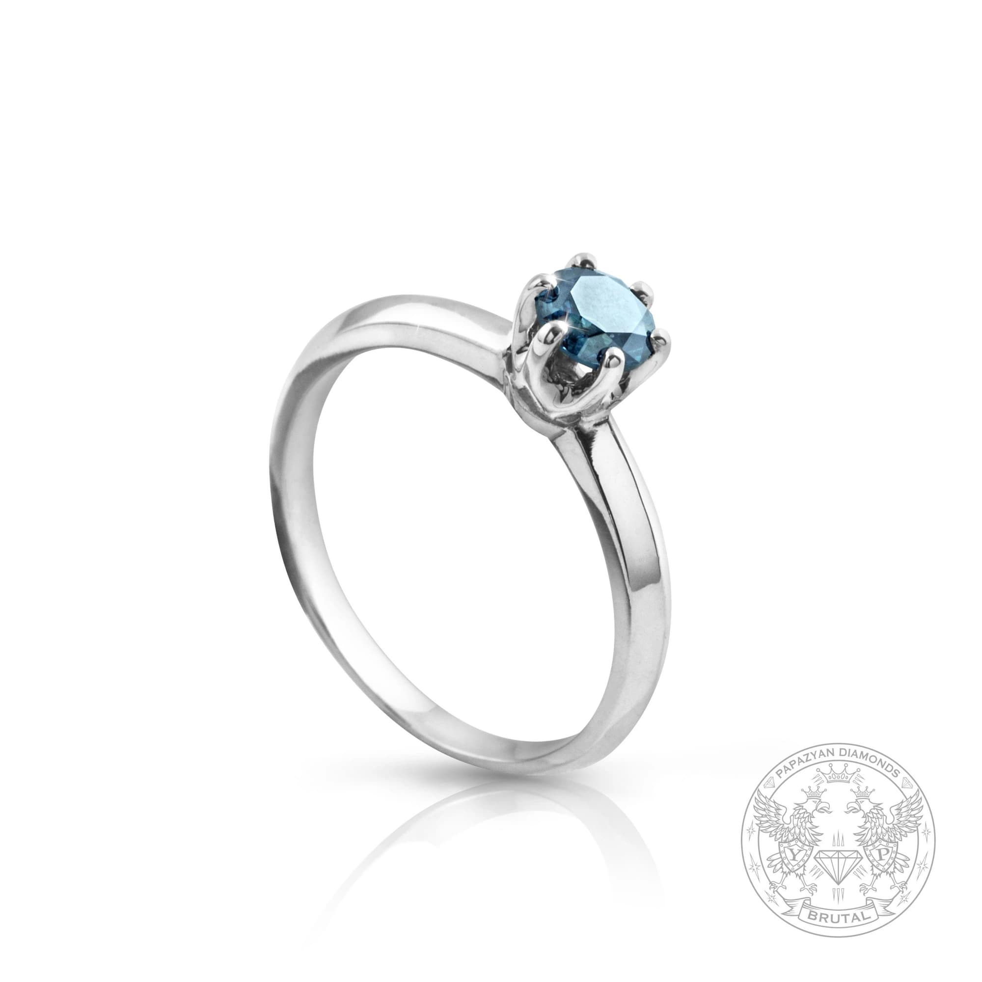 Годежен пръстен с диамант 0,507 ct в бяло злато 585