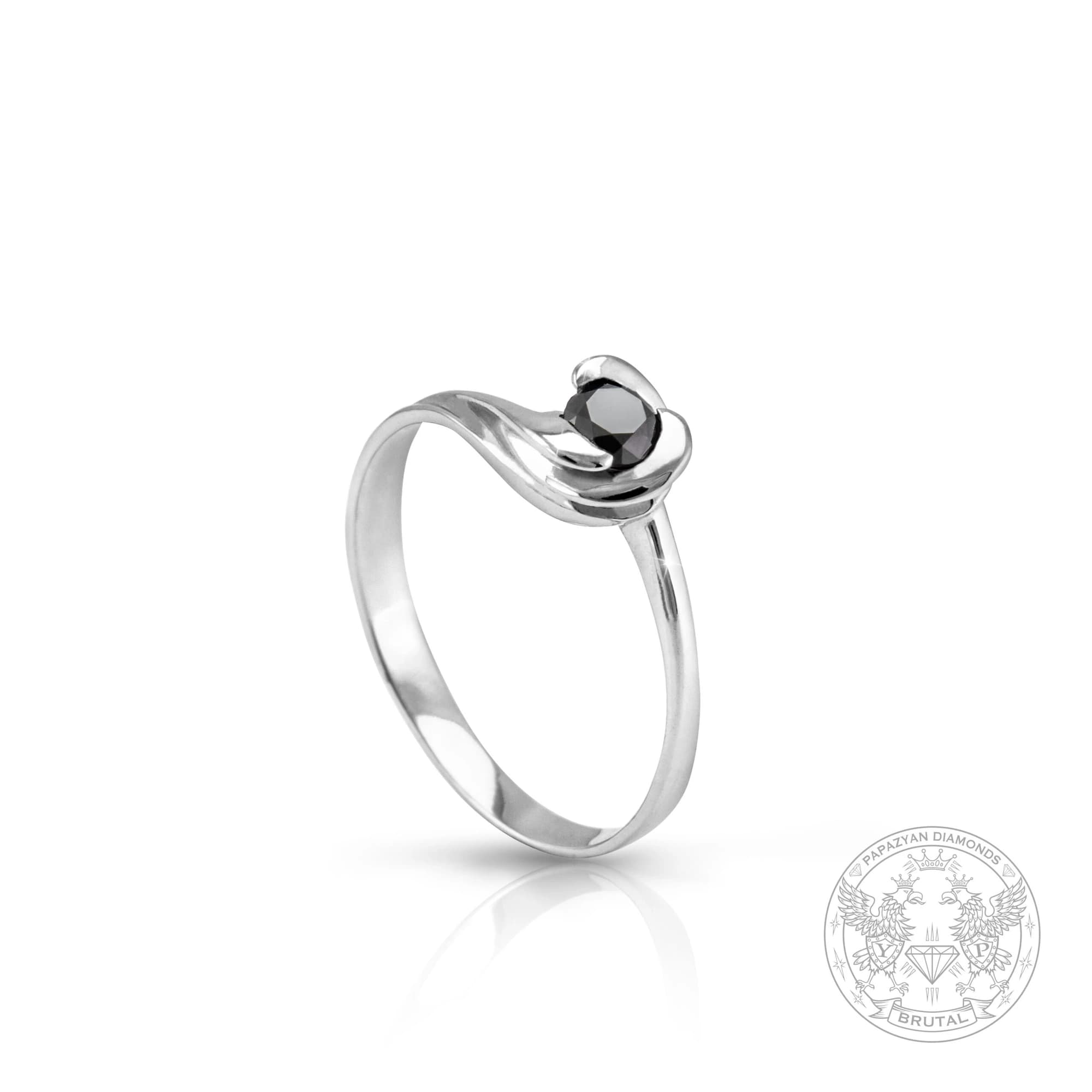 Годежен пръстен с диамант 0,22 ct в бяло злато 585