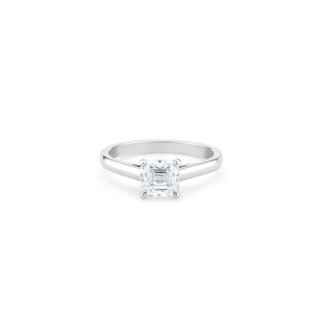 Годежен пръстен с диамант Princess 1,04 ct в бяло злато 750 — GIA сертифициран