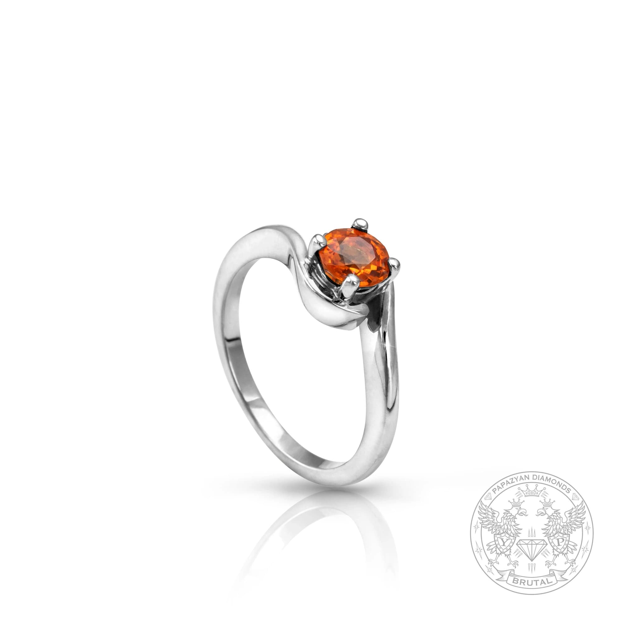 Годежен пръстен със сапфир 0,68 ct в бяло злато 585