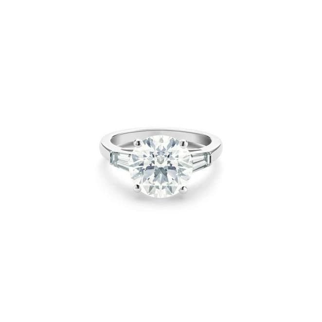 Годежен пръстен с диамант Baguette 0,7 ct и странични брилянти 0,7 ct в бяло злато 750 — GIA сертифициран