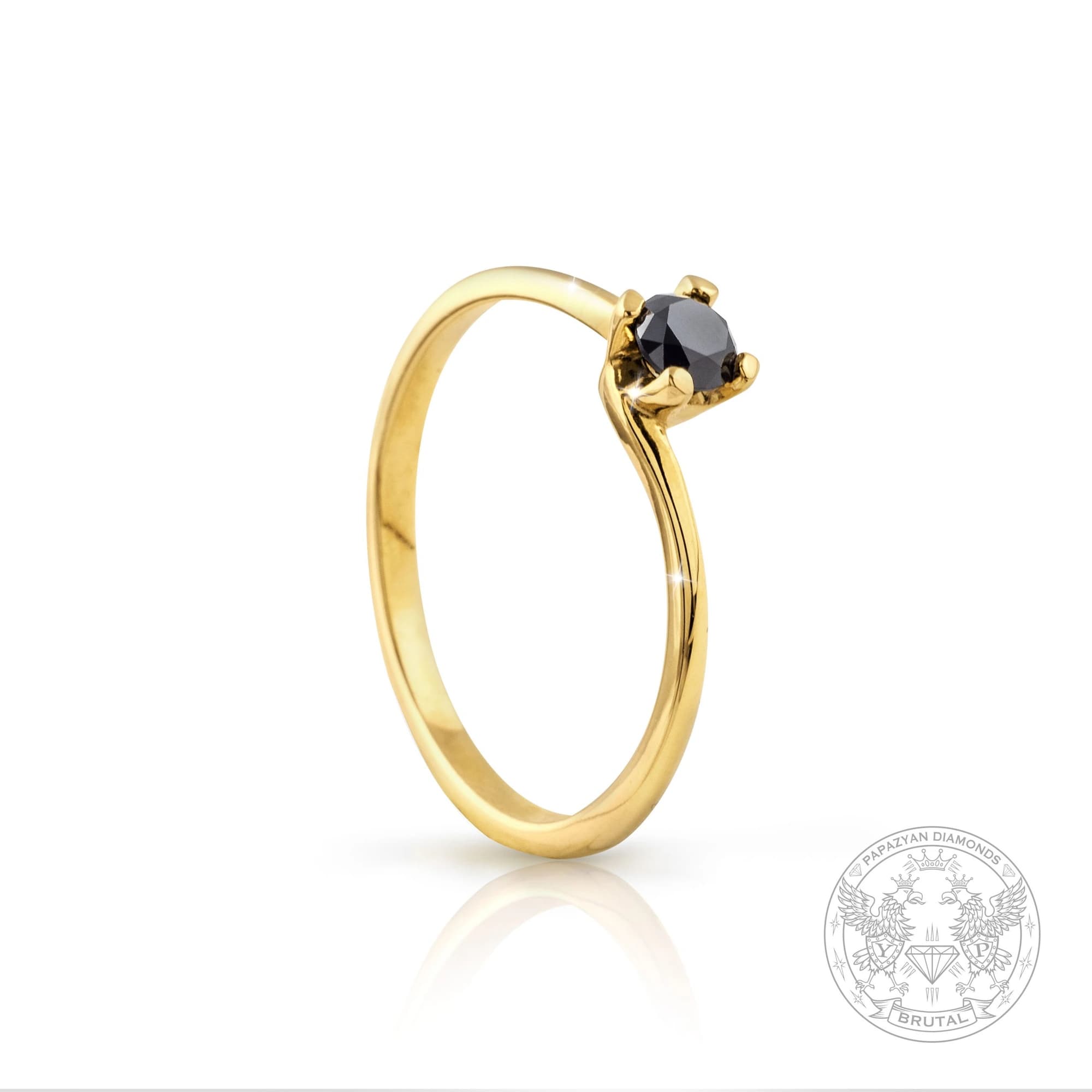 Годежен пръстен с диамант 0,23 ct в жълто злато 585