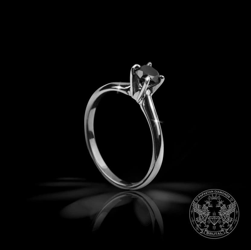 Годежен пръстен с диамант 0,45 ct в бяло злато 585