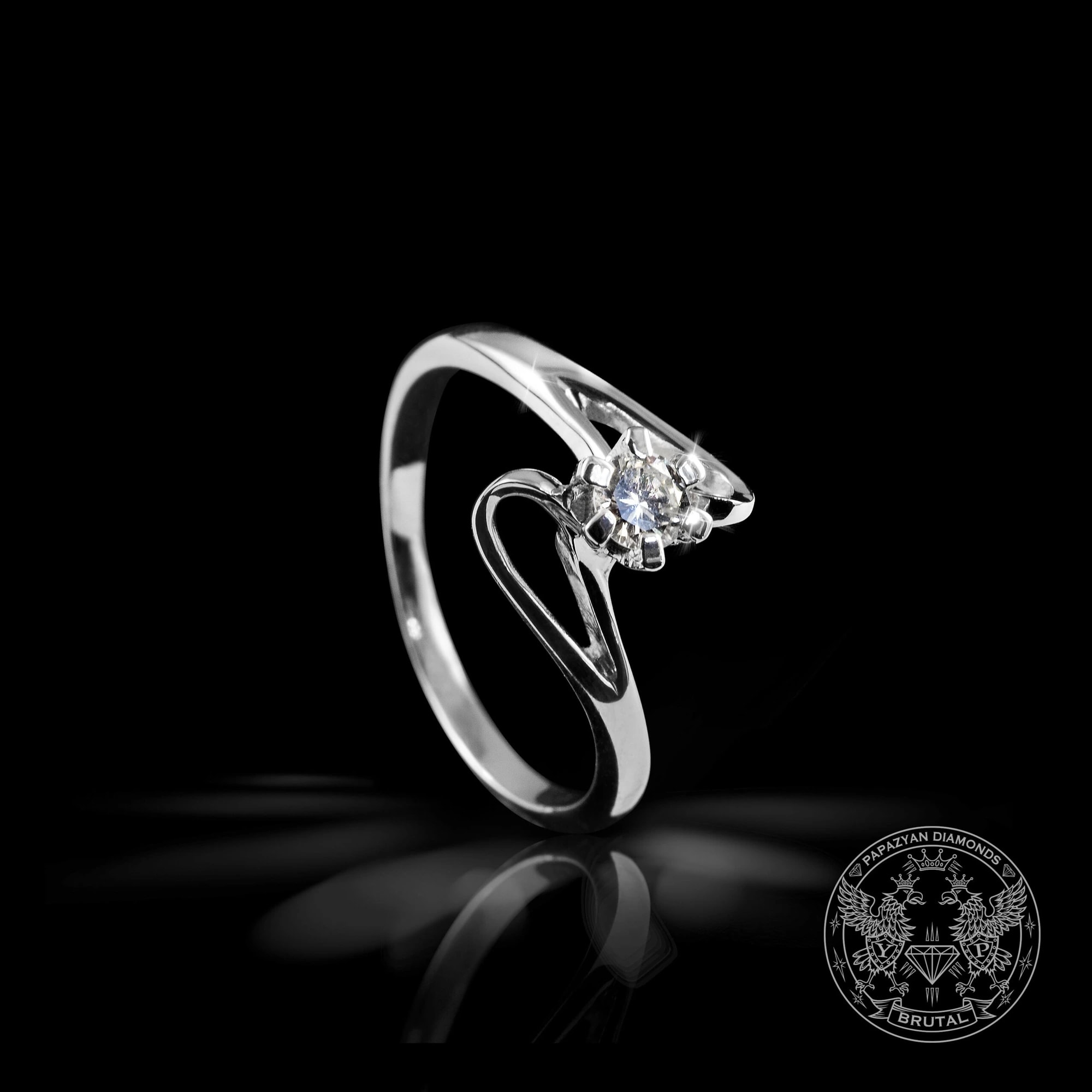 Годежен пръстен с топаз 0,6 ct в бяло злато 585 — снимка 1