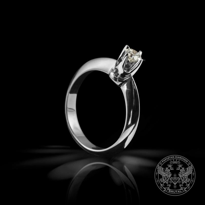 Годежен пръстен с диамант 0,203 ct в жълто злато 585 — снимка 1