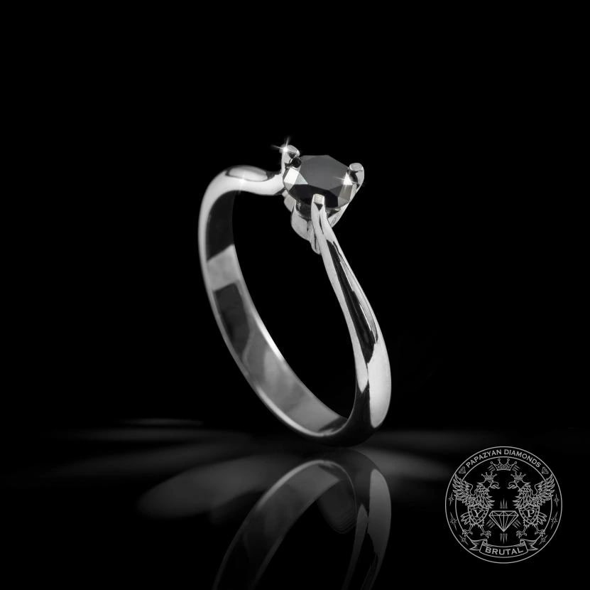 Годежен пръстен с диамант 0,399 ct в злато 585 — снимка 1