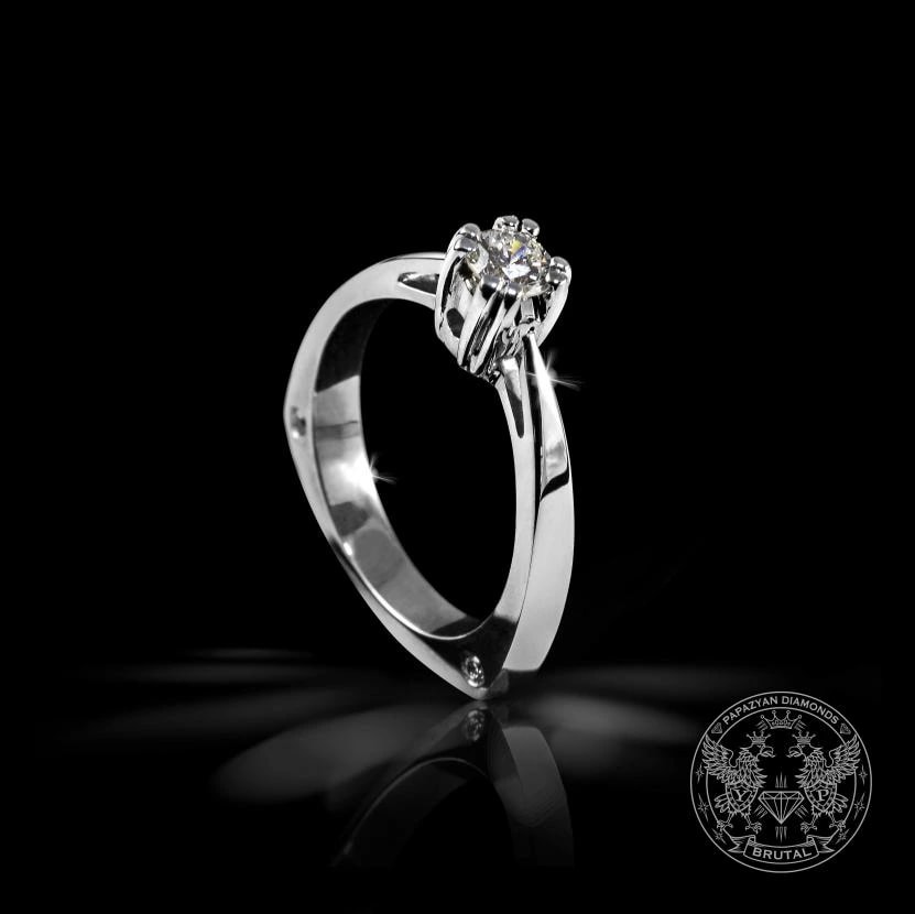 Годежен пръстен с диамант 0,33 ct в злато 585 — снимка 1