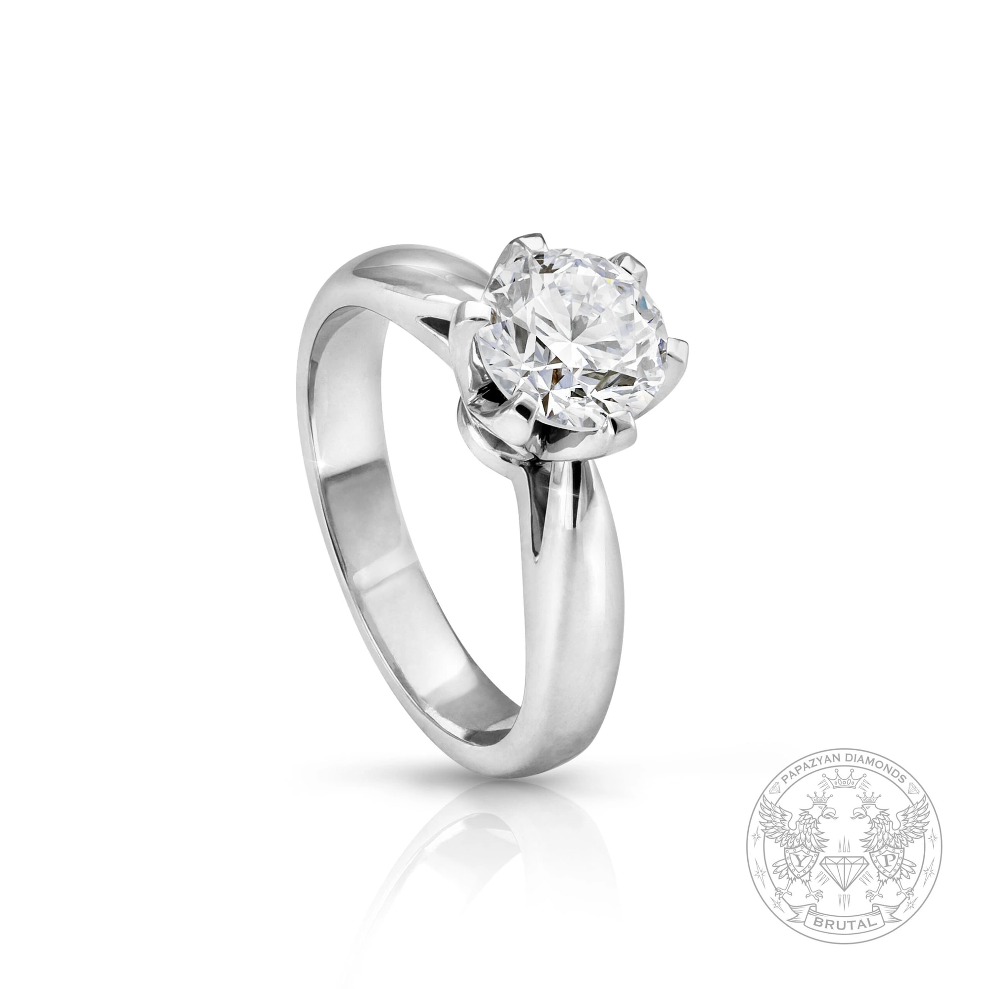 Годежен пръстен с диамант 1 ct в бяло злато 585 — GIA сертифициран — снимка 1