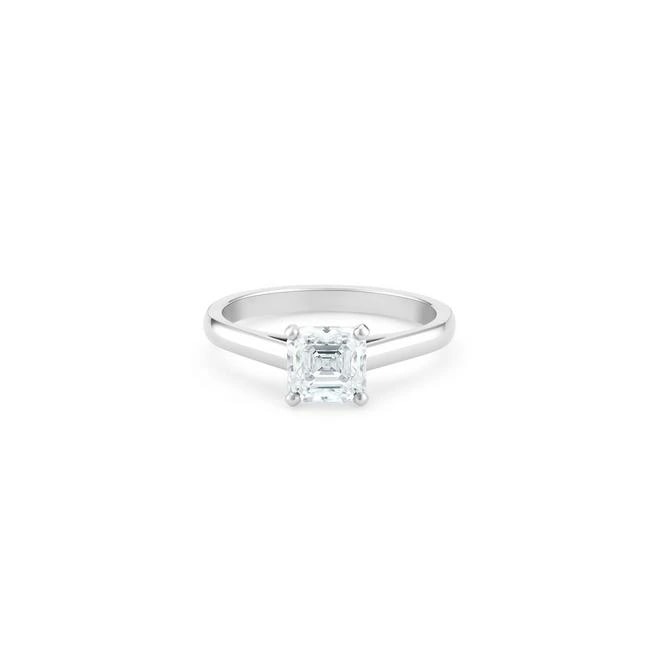 Годежен пръстен с диамант Princess 1,04 ct в бяло злато 750 — GIA сертифициран — снимка 1
