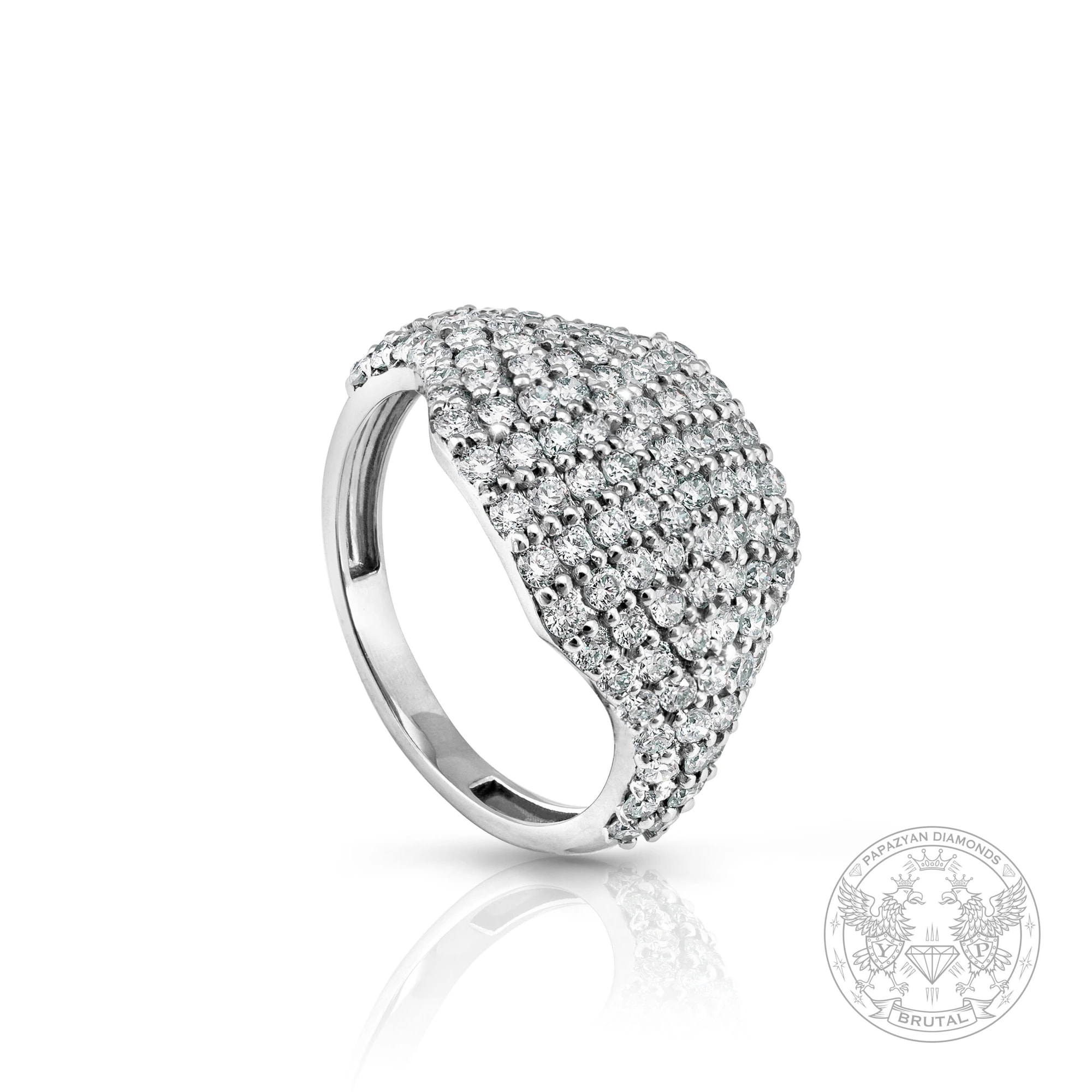 Годежен пръстен с диамант 1,3 ct в бяло злато 750 — снимка 1